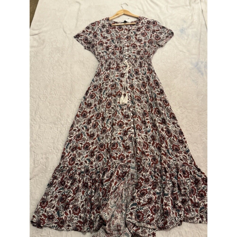 Caroline Morgan Women's Floral Boho Maxi Long Dress SIZE M - Picture 7 of 13